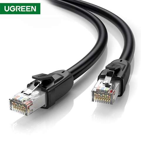 ქსელის კაბელი UGREEN NW121 (70330) Pure Copper Patch Cord Cat8 RJ45 Ethernet Cable 3M (Black)